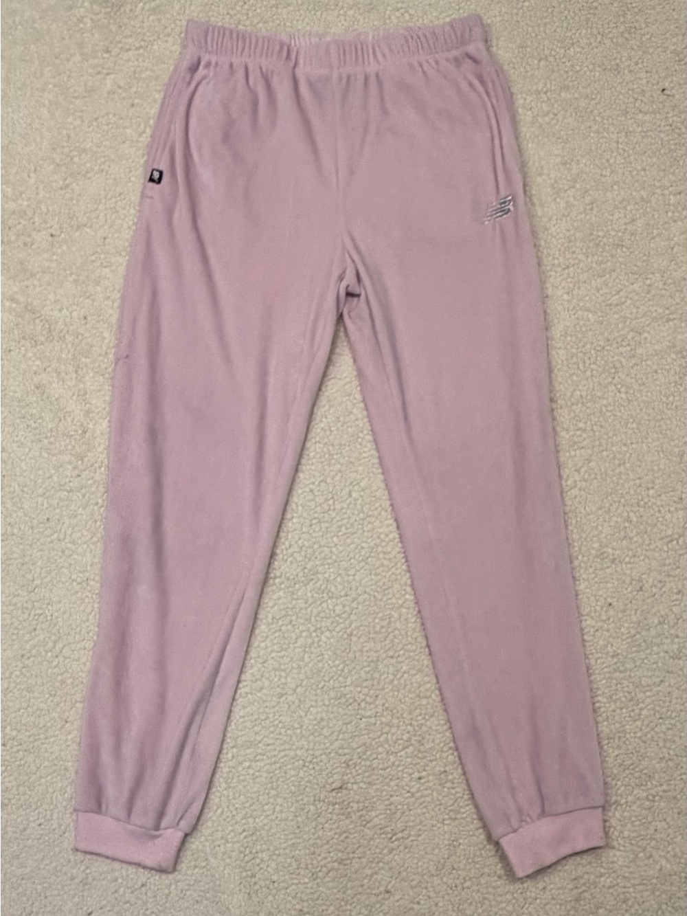 New Balance Pink Velour Lounge Joggers